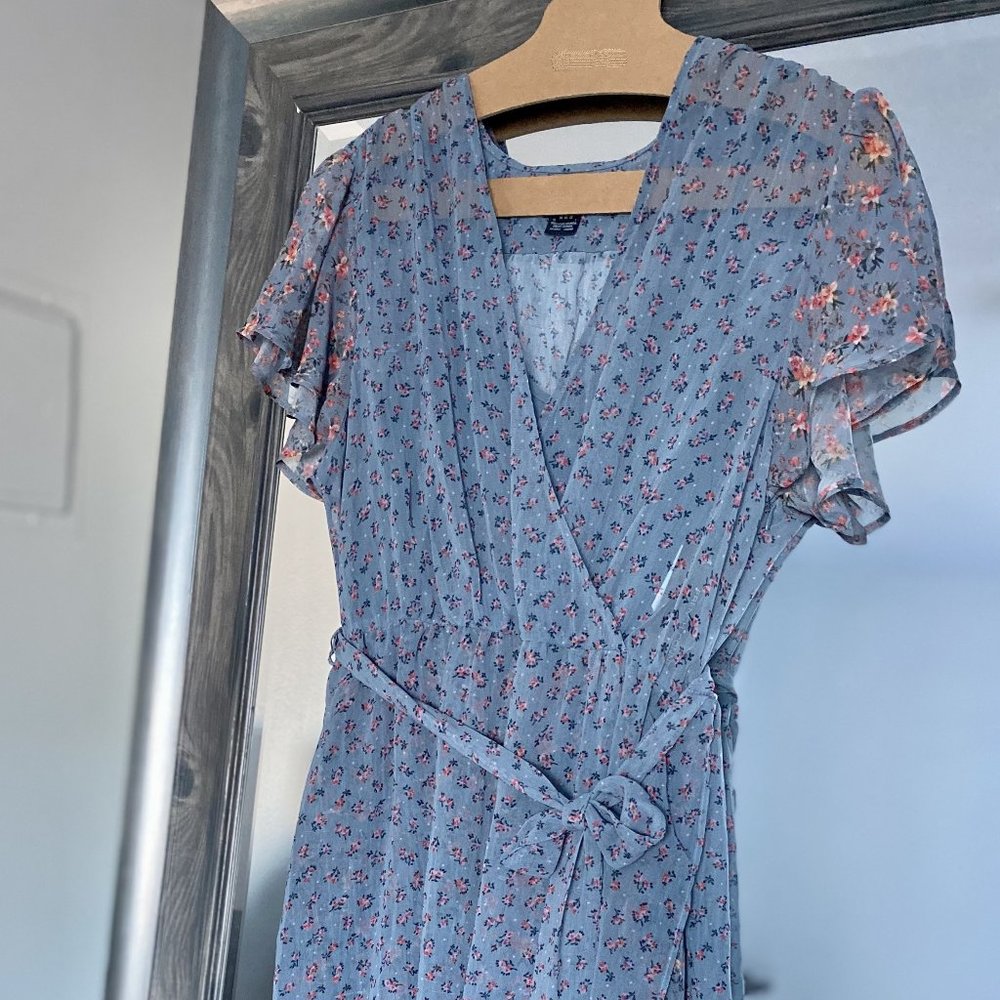 French Connection Floral Tie Mini Dress